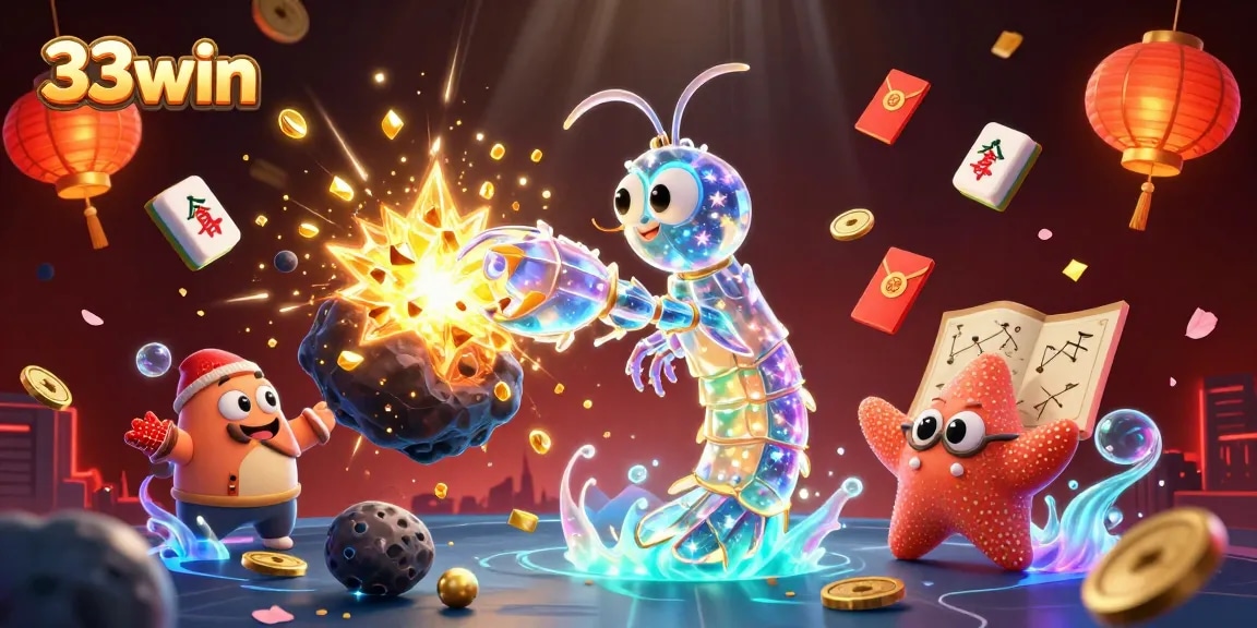 Experience thrilling gameplay at 33win with exciting chances to win coins and gems in this vibrant casino scene.