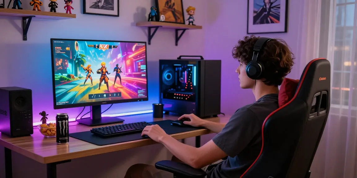 Engaging NSFW apk gaming scene in a stylish bedroom with ambient lighting.