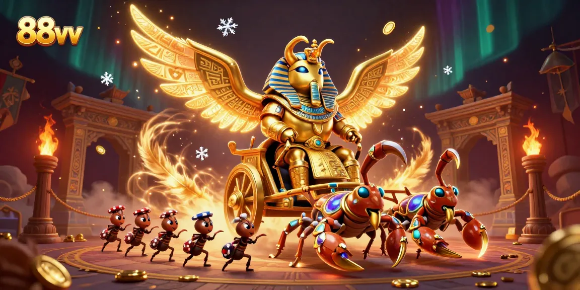 Experience exhilarating gambling with 88vv in a dynamic 3D illustrated scene of vibrant casino elements.